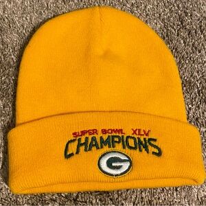 Green Bay Packers Super Bowl XLV Champions Knit Beanie - Yellow